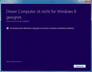 Windows 8 Setup auf VHD