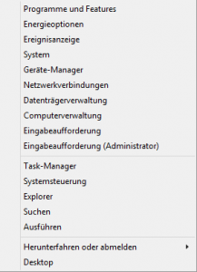 Windows 8.1 Admin Menu