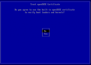 Trust openSUSE Certificate