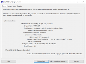 DXdiag mit RemoteFX