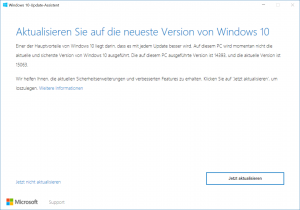 Windows 10 1704 Update Assistent