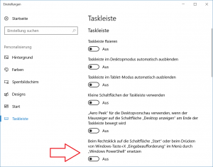 Eingabeaufforderung statt PowerShell