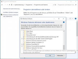 Windows-Features Subsystem für Linux